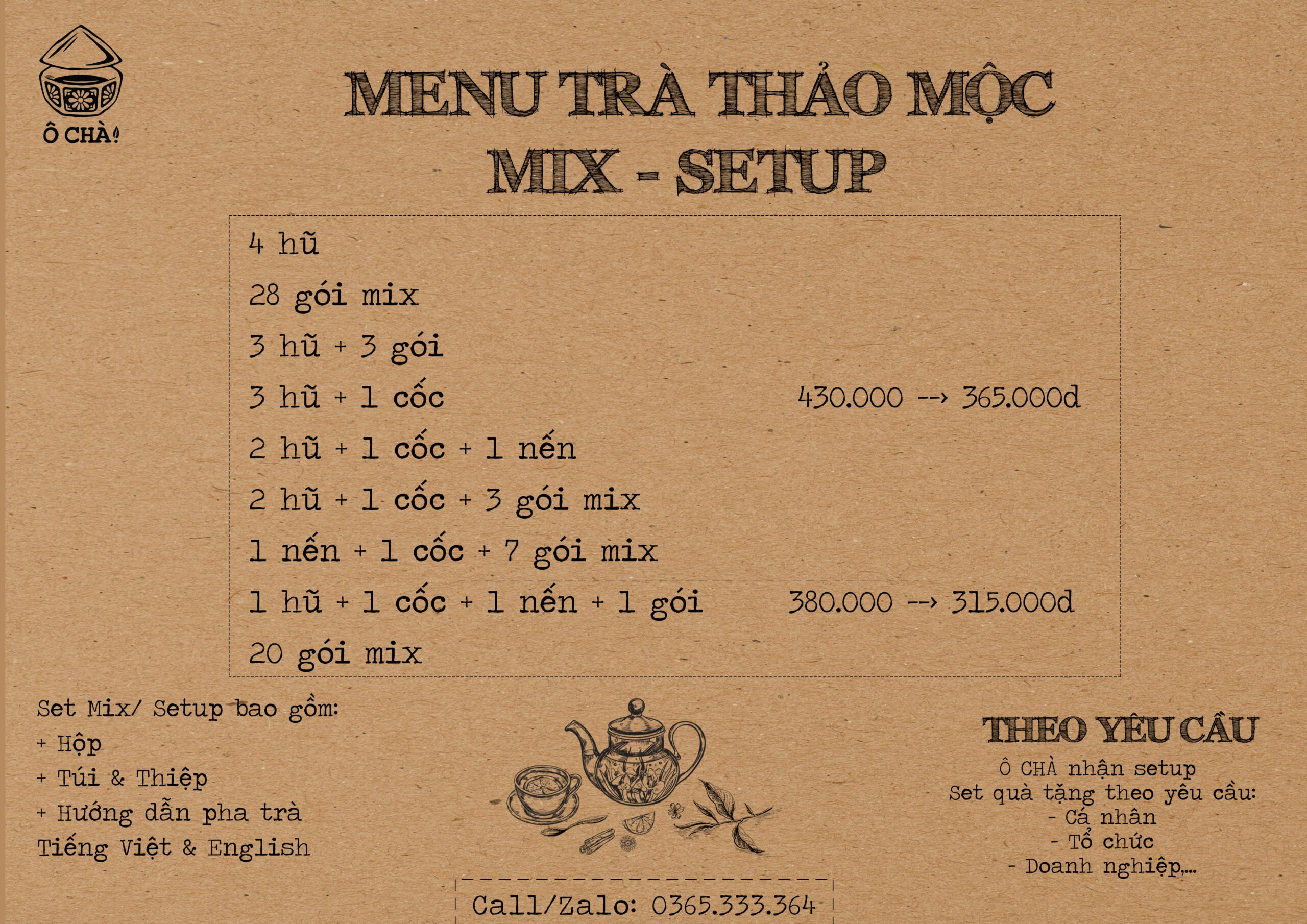 Menu-MIX MENU MIX SETUP